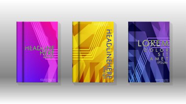 Kapak kitabı renkli altıgen soyut arka plan