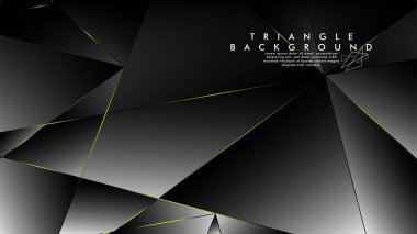 Soyut Arka Plan Geometrik Lüks çokgen desenleri ve Sarı üçgen çizgileri ile