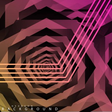 renkli altıgen soyut arka plan. Saydam vektör arka planı