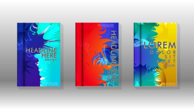 Renkli soyut sprey desenleri ile arka plan kapağı vektör tasarımı. Renk karışımı. Vektör Eps 10. Vektör çizimi