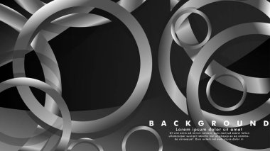 Lüks parlak gri daireler ile soyut metal vektör arka plan