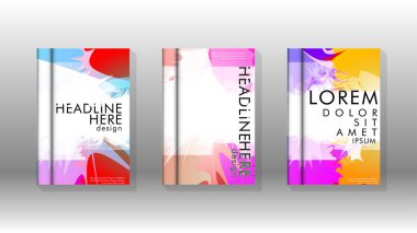 Renkli soyut sprey desenleri ile arka plan kapağı vektör tasarımı. Renk karışımı. Vektör Eps 10. Vektör çizimi