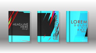 Geometrik tasarım arka planlı kapak kitabı.