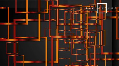 Vektör Modern Soyut Kareler Arka Planlar . siyah ve metal renk degradesi ile. eps 10 şablonu