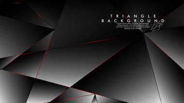 Soyut Arka Plan Geometrik Lüks çokgen desenleri ve Kırmızı üçgen çizgileri ile