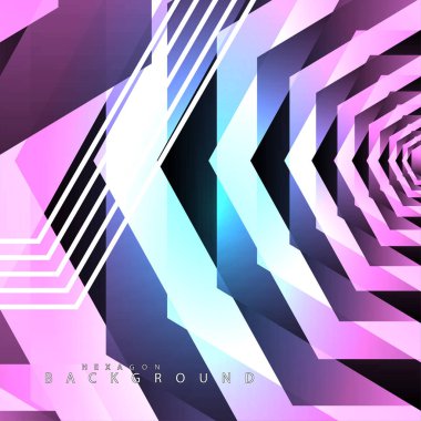 renkli altıgen soyut arka plan. Saydam vektör arka planı