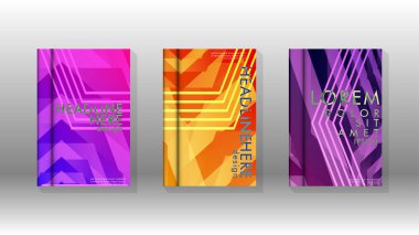 Kapak kitabı renkli altıgen soyut arka plan