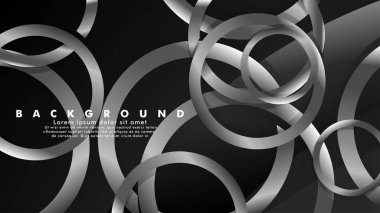 Lüks parlak gri daireler ile soyut metal vektör arka plan