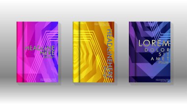 Kapak kitabı renkli altıgen soyut arka plan