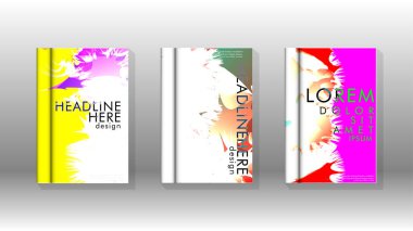 Renkli soyut sprey desenleri ile arka plan kapağı vektör tasarımı. Renk karışımı. Vektör Eps 10. Vektör çizimi