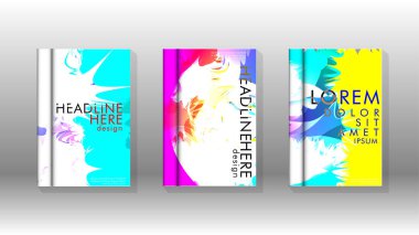 Renkli soyut sprey desenleri ile arka plan kapağı vektör tasarımı. Renk karışımı. Vektör Eps 10. Vektör çizimi