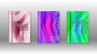 Kapak kitabı renkli altıgen soyut arka plan