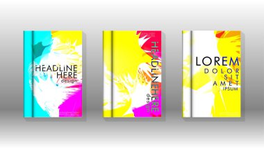 Renkli soyut sprey desenleri ile arka plan kapağı vektör tasarımı. Renk karışımı. Vektör Eps 10. Vektör çizimi