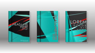 Geometrik tasarım arka planlı kapak kitabı