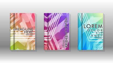 Kapak kitabı renkli altıgen soyut arka plan