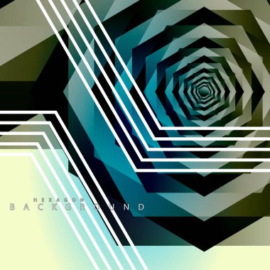 renkli altıgen soyut arka plan. Saydam vektör arka planı