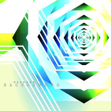 renkli altıgen soyut arka plan. Saydam vektör arka planı