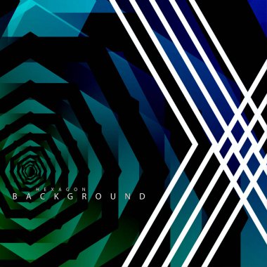 renkli altıgen soyut arka plan. Saydam vektör arka planı