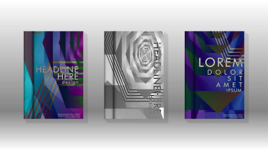 Kapak kitabı renkli altıgen soyut arka plan