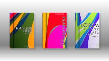 Dalga elemanları ile soyut kapak. kitap tasarım konsepti. Fütüristik iş düzeni. Dijital poster şablonu. Tasarım Vektörü - eps10