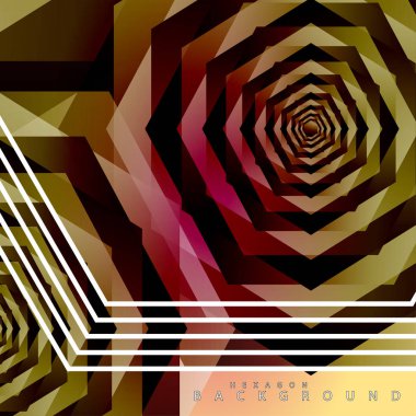 renkli altıgen soyut arka plan. Saydam vektör arka planı