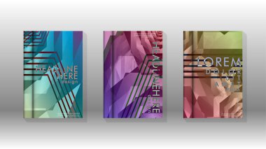 Kapak kitabı renkli altıgen soyut arka plan