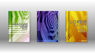 Kapak kitabı renkli altıgen soyut arka plan