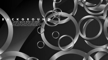 Lüks parlak gri daireler ile soyut metal vektör arka plan