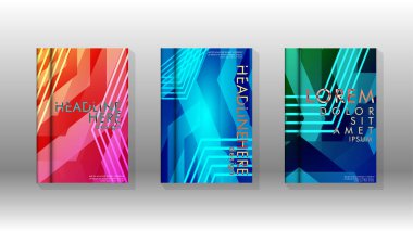 Kapak kitabı renkli altıgen soyut arka plan