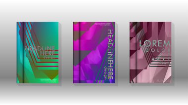 Kapak kitabı renkli altıgen soyut arka plan