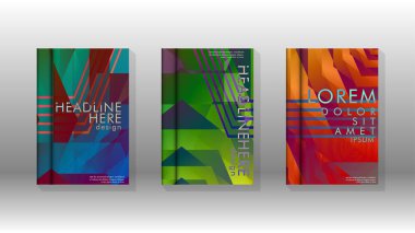 Kapak kitabı renkli altıgen soyut arka plan