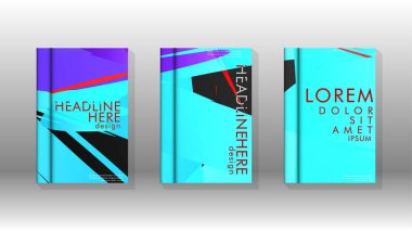 Geometrik tasarım arka planlı kapak kitabı.