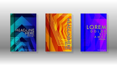 Kapak kitabı renkli altıgen soyut arka plan