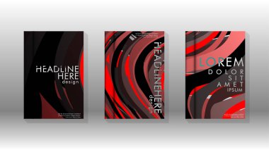 Dalga elemanları ile soyut kapak. kitap tasarım konsepti. Fütüristik iş düzeni.