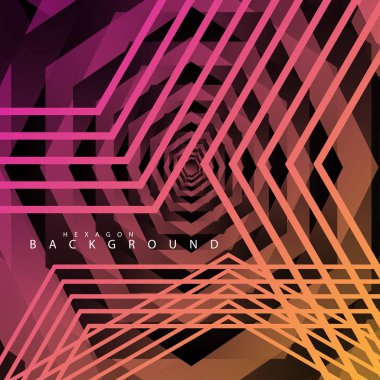 renkli altıgen soyut arka plan. Saydam vektör arka planı
