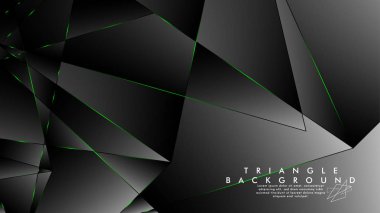 Soyut Arka Plan Geometrik Lüks çokgen desenleri ve Yeşil üçgen çizgileri ile