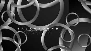 Lüks parlak gri daireler ile soyut metal vektör arka plan