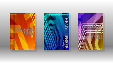 Kapak kitabı renkli altıgen soyut arka plan