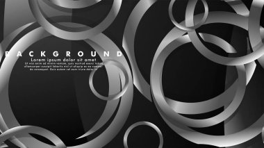 Lüks parlak gri daireler ile soyut metal vektör arka plan