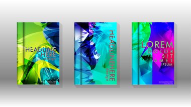 Renkli soyut sprey desenleri ile arka plan kapağı vektör tasarımı. Renk karışımı. Vektör Eps 10. Vektör çizimi