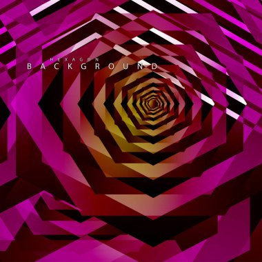 renkli altıgen soyut arka plan. Saydam vektör arka planı