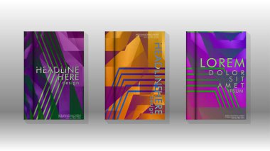 Kapak kitabı renkli altıgen soyut arka plan