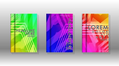 Kapak kitabı renkli altıgen soyut arka plan