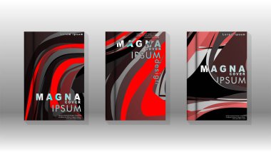 Dalga elemanları ile soyut kapak. kitap tasarım konsepti. Fütüristik iş düzeni.