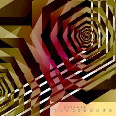 renkli altıgen soyut arka plan. Saydam vektör arka planı