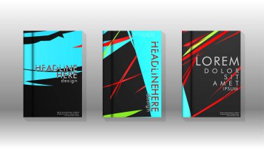 Geometrik tasarım arka planlı kapak kitabı.