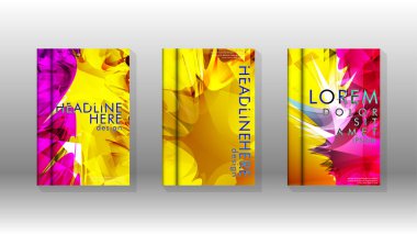 Renkli soyut sprey desenleri ile arka plan kapağı vektör tasarımı. Renk karışımı. Vektör Eps 10. Vektör çizimi