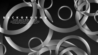 Lüks parlak gri daireler ile soyut metal vektör arka plan