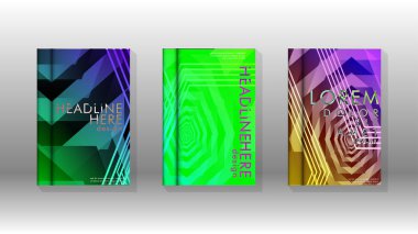 Kapak kitabı renkli altıgen soyut arka plan