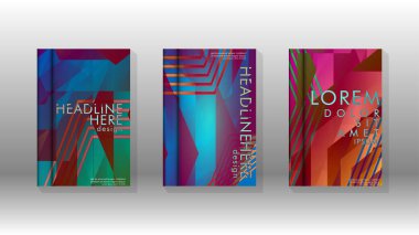 Kapak kitabı renkli altıgen soyut arka plan